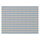 Beachy Blue und Tan Harlequin Tischdecke (Vorderseite (Horizontal))