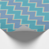 Beachy Blue Zickzack Geschenkpapier (Ecke)