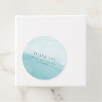 Beachy Blues Watercolor Beach Wedding Vielen Dank