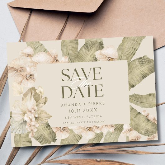 Beachy Boho Foto Wedding Save the Date