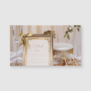 Beachy Boho Hochzeitseinladung Magnetkarte