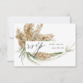 Beachy Boho Pampas Grass w Meal UAWG RSVP Karte (Vorderseite)