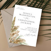 Beachy Boho Pampas Grass Wedding Einladung