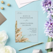 Beachy Boho Pampas Grass Wedding V2 Acryleinladungen (In Situ (Hochzeit))