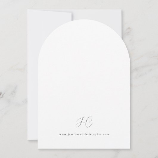 Beachy Boho Pampas Grass Wedding V2 Arch Einladung (Rückseite)