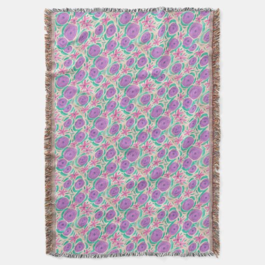 Beachy Boho Print Decke (Vorderseite Vertikal)