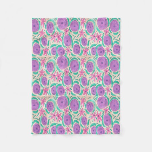 Beachy Boho Print Fleecedecke (Vorderseite)