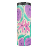 Beachy Boho Wassercolor Print Tumbler Thermosbecher (Rückseite)