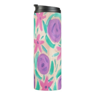 Beachy Boho Wassercolor Print Tumbler Thermosbecher