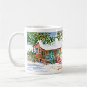 Beachy Brown Hütte Fort Myers Beach Tasse (Links)