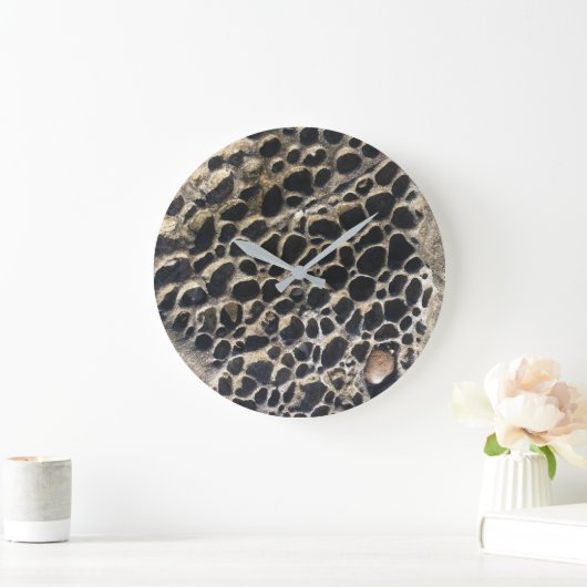 Beachy Bubbly Rocks Große Wanduhr (Zuhause)