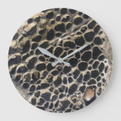 Beachy Bubbly Rocks Große Wanduhr (Vorderseite)