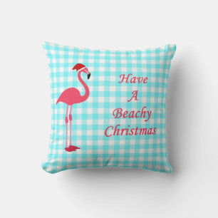 Beachy Christmas Flamingo Kissen