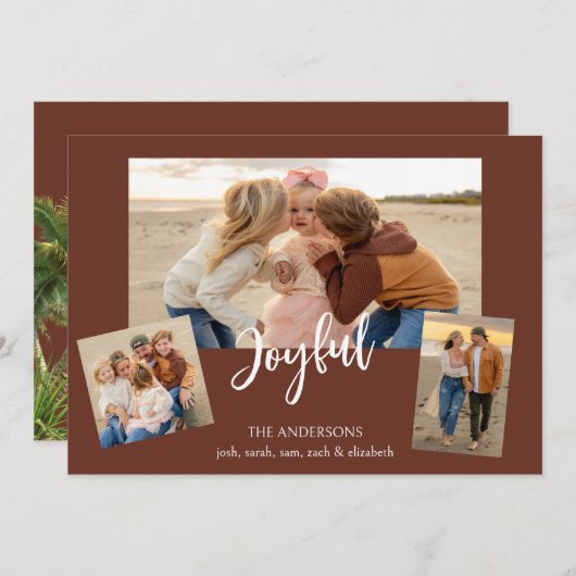 Beachy Collage Foto II Feiertagskarte (Vorne/Hinten)