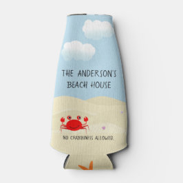 Beachy Crab Personalisiert Flaschenkühler