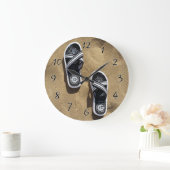 Beachy drehen Sie Reinfälle um Große Wanduhr (Zuhause)