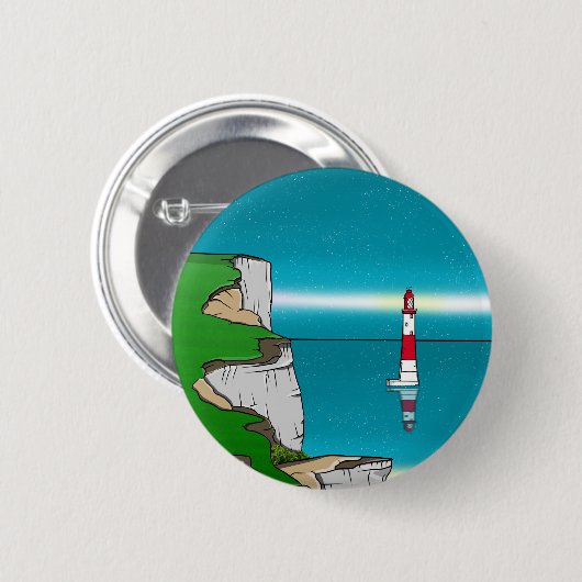 Beachy Head Leuchtturm und Cliff Top Button (Vorne & Hinten)
