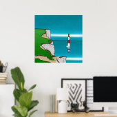 Beachy Head Leuchtturm und Cliff Top Poster (Heimbüro)