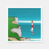 Beachy Head Leuchtturm und Cliff Top Serviette (Vorderseite)