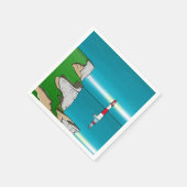 Beachy Head Leuchtturm und Cliff Top Serviette (Ecke)