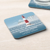 Beachy Head Lighthouse Getränkeuntersetzer (Linke Seite)