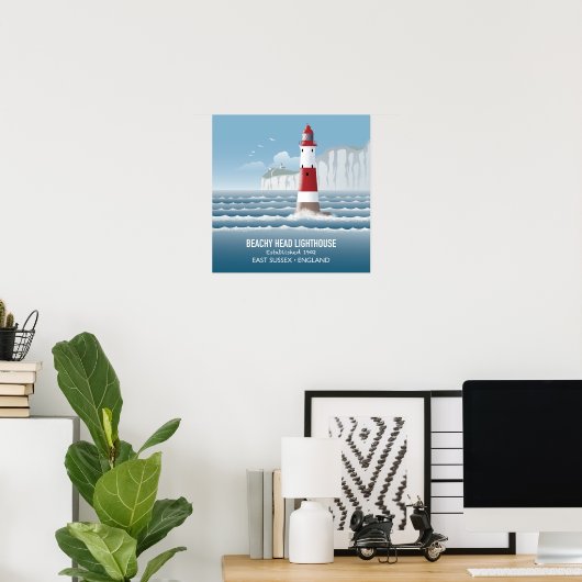 Beachy Head Lighthouse Poster (Heimbüro)