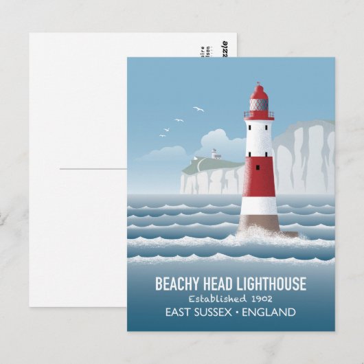 Beachy Head Lighthouse Postkarte (Vorne/Hinten)