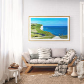 Beachy Head Lighthouse, Seven Sisters, England Leinwanddruck