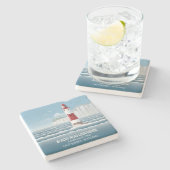 Beachy Head Lighthouse Steinuntersetzer (Seitenansicht)