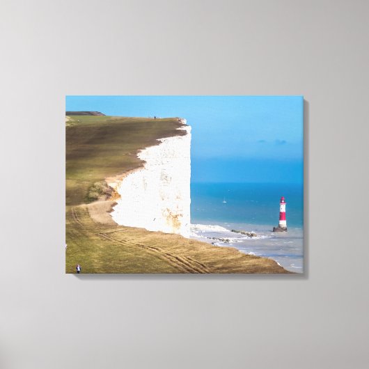 Beachy Head und Leuchtturm mit Leinwand (Vorderseite)