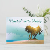 Beachy Illustration Einladung (Stehend Vorderseite)