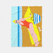 Beachy Keen - gelb Fleecedecke (Vorderseite)