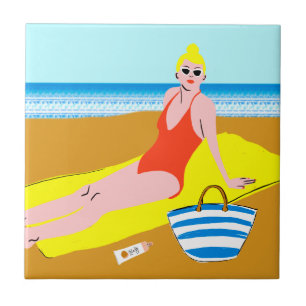 Beachy Keen - Gelb Fliese