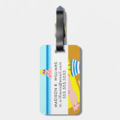 Beachy Keen - gelb Gepäckanhänger (Rückseite vertikal)