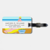 Beachy Keen - gelb Gepäckanhänger (Rückseite horizontal)