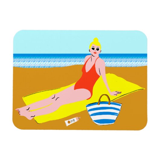 Beachy Keen - Gelb Magnet (Horizontal)