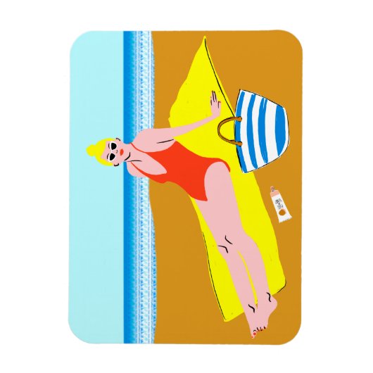 Beachy Keen - Gelb Magnet (Vertikal)