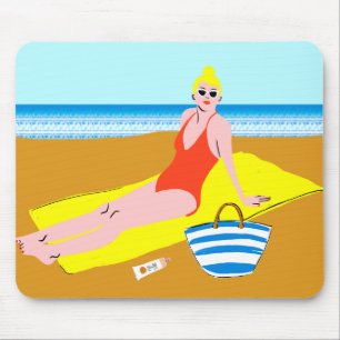 Beachy Keen - Gelb Mousepad