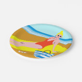 Beachy Keen - gelb Pappteller (Schrägansicht)