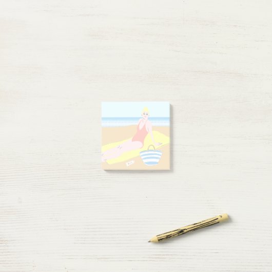 Beachy Keen - Gelb Post-it Klebezettel (Auf Schreibtisch)