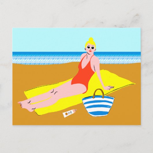 Beachy Keen - Gelb Postkarte (Vorderseite)