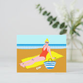 Beachy Keen - Gelb Postkarte (Stehend Vorderseite)