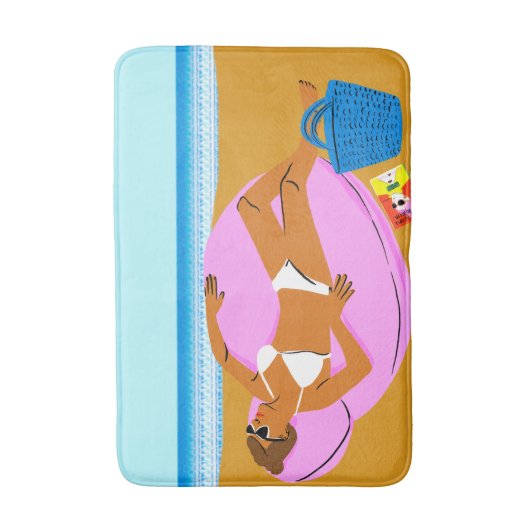 Beachy Keen - Pink Badematte (Vorderseite Vertikal)