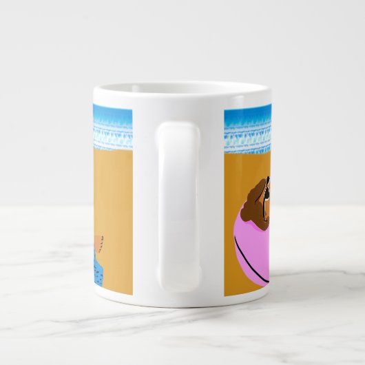 Beachy Keen - Pink Jumbo-Tasse (Rückseite)