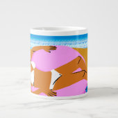 Beachy Keen - Pink Jumbo-Tasse (Vorderseite)