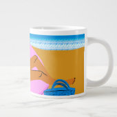 Beachy Keen - Pink Jumbo-Tasse (Rechts)