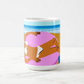 Beachy Keen - Pink Kaffeetasse (Mittel)