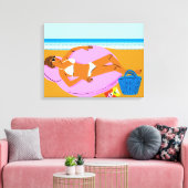 Beachy Keen - Pink Leinwanddruck (Insitu (Wohnzimmer))