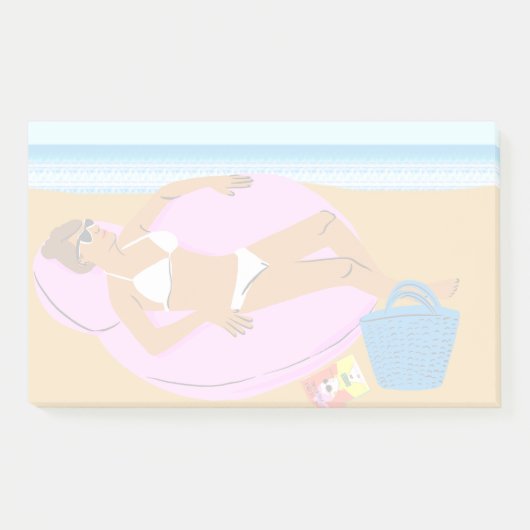 Beachy Keen - Pink Post-it Klebezettel (Vorderseite)