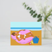 Beachy Keen - Pink Postkarte (Stehend Vorderseite)